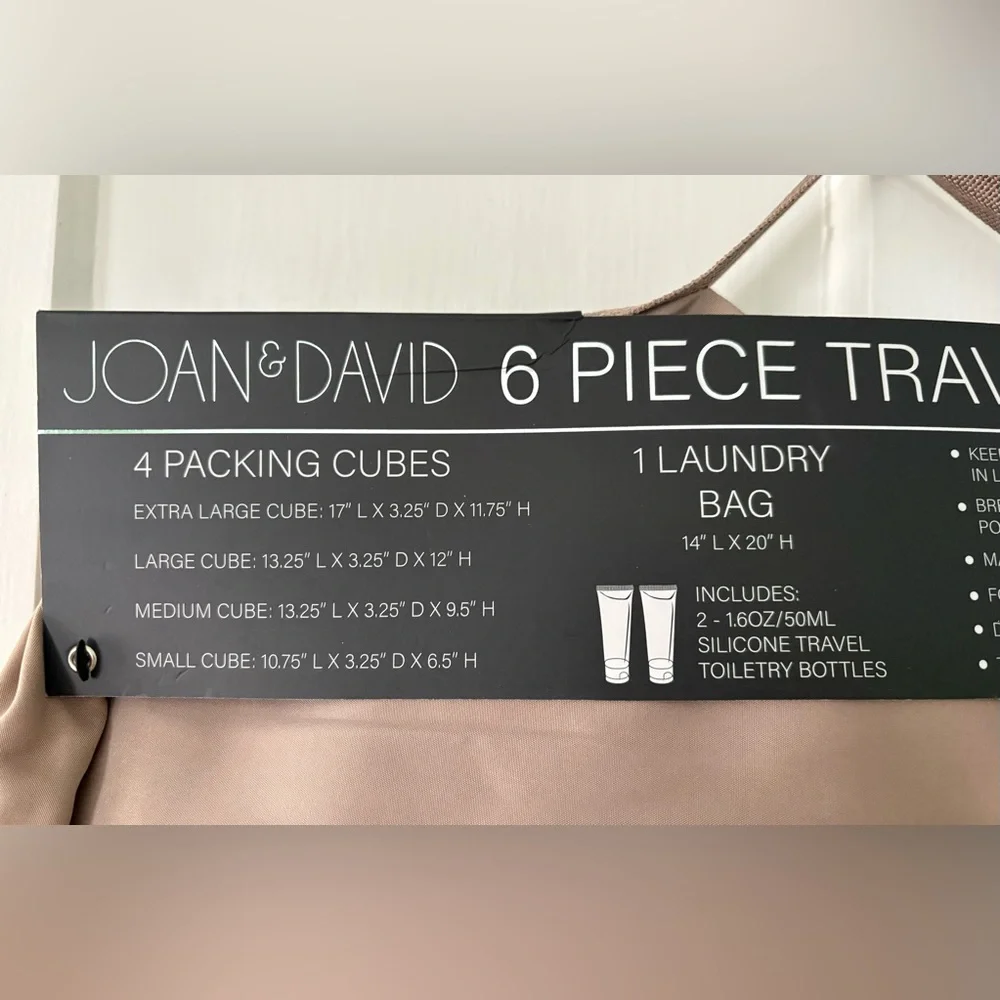 Joan & David Travel Packing Set NWT